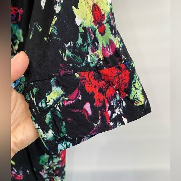 Anthropologie Maeve Black Floral Dress - Picture 8 of 12